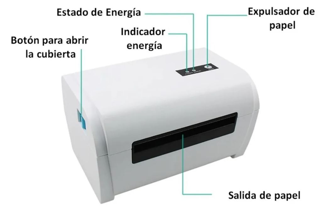 Impresora Térmica De Etiquetas 100mm+rollo 100x50 De 800 Etiquetas - Imagen 3